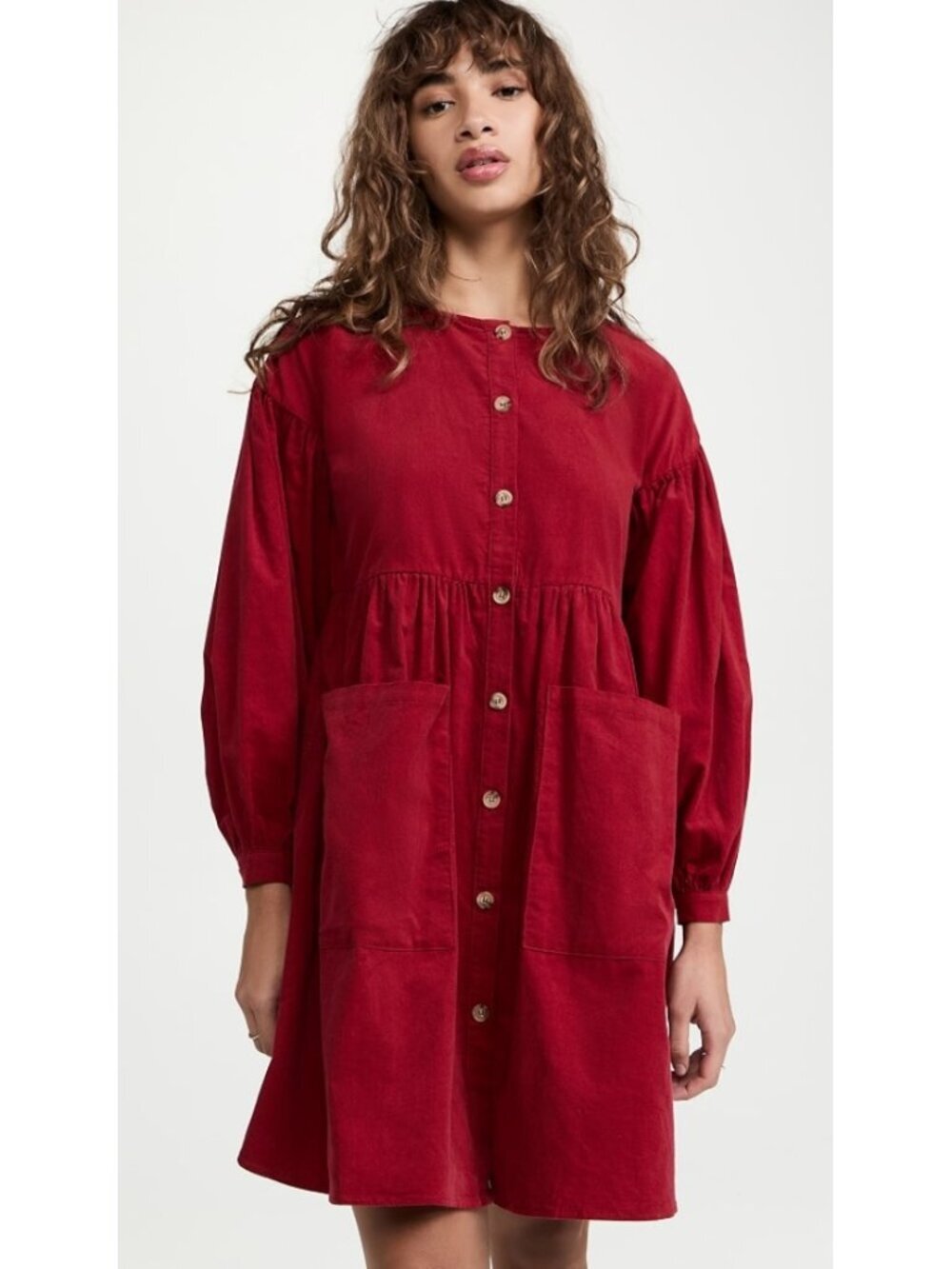 NWT Meadows Forest Mini Dress Red Oversized Loose Lightweight Cotton Size 4